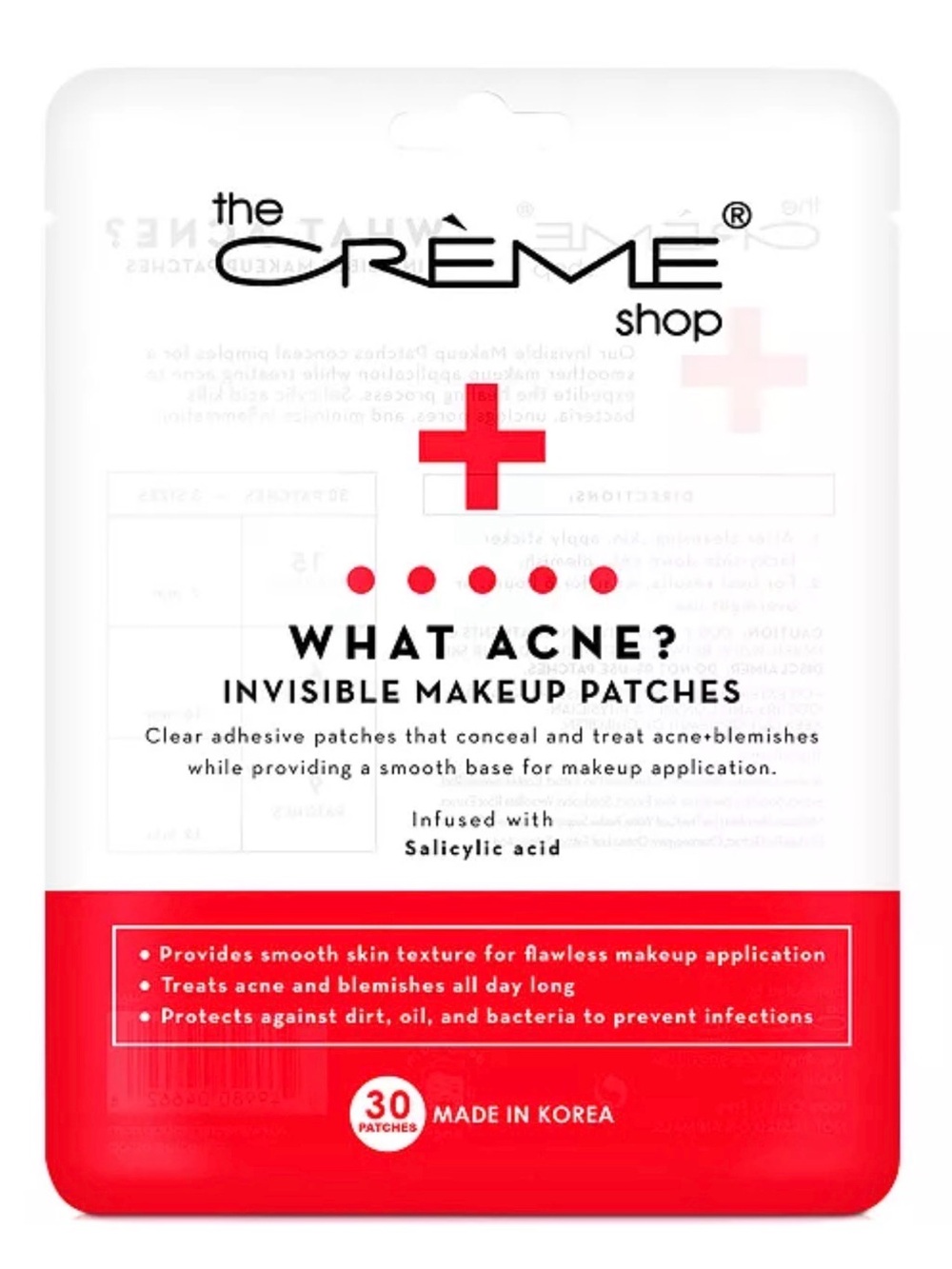 SET OF 3 (90 TOTAL) The Crème Shop
What Acne? Invisible Makeup Patches